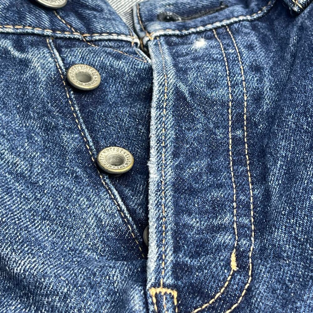 Moussy Vintage Womens Guilford Straight Leg Distressed Jeans size 28 Medium Blue - Picture 7 of 14